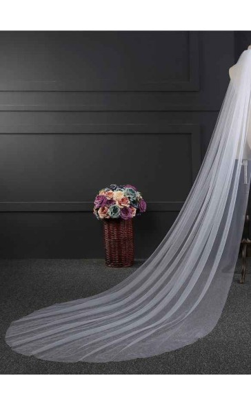 One-tier Cut Edge Cathedral Bridal Veils