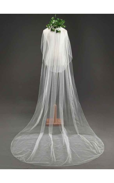 Two-tier Cut Edge Cathedral Bridal Veils