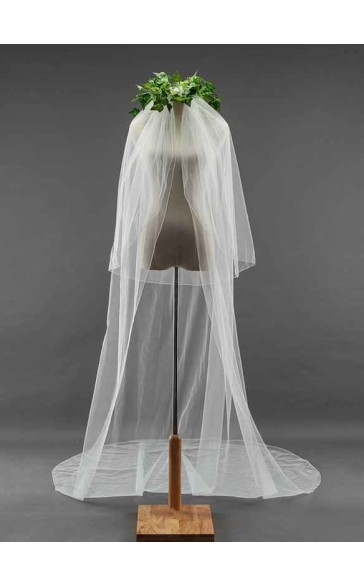 Two-tier Cut Edge Cathedral Bridal Veils