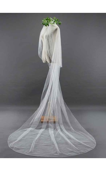 Two-tier Cut Edge Cathedral Bridal Veils