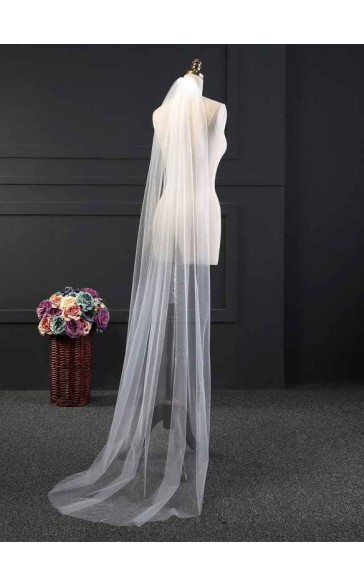 One-tier Cut Edge Chapel Bridal Veils