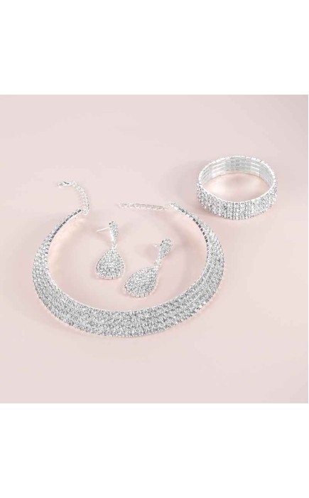 Ladies' Shining Alloy With Irregular Cubic Zirconia Jewelry Sets