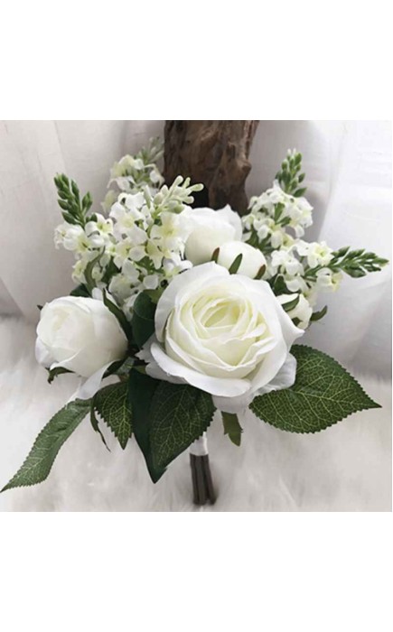 Free-Form Silk Flower Bridesmaid Bouquets (Sold in a single piece) -