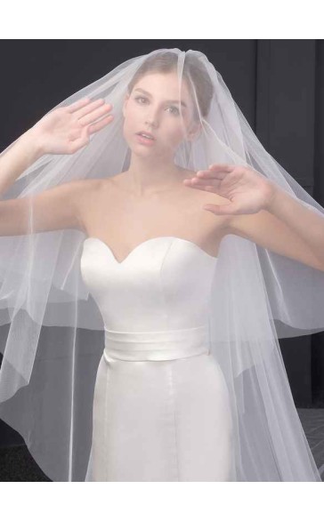 Two-tier Cut Edge Cathedral Bridal Veils