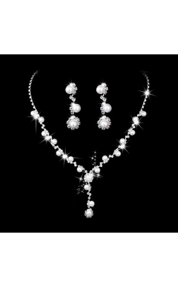 Ladies' Elegant Alloy With Irregular Rhinestone Jewelry Sets