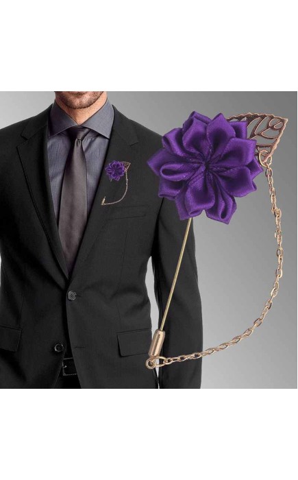 Romantic Free-Form Satin Boutonniere (Sold in a single piece) -