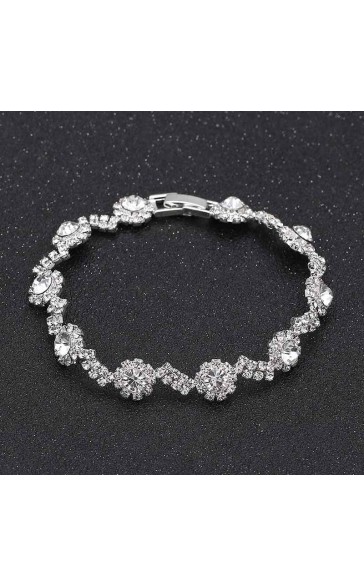 Ladies' Pretty Alloy With Irregular Cubic Zirconia Jewelry Sets