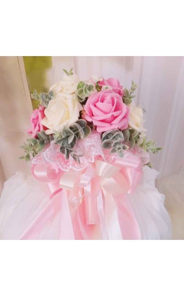 Classic Round Foam Bridal Bouquets (Sold in a single piece) - Bridal Bouquets