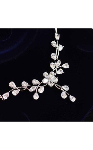 Ladies' Elegant Alloy With Irregular Cubic Zirconia Bridal Sets Jewelry Sets