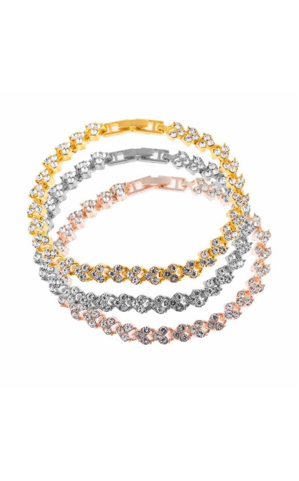 Ladies' Elegant Alloy With Irregular Rhinestone Bracelets