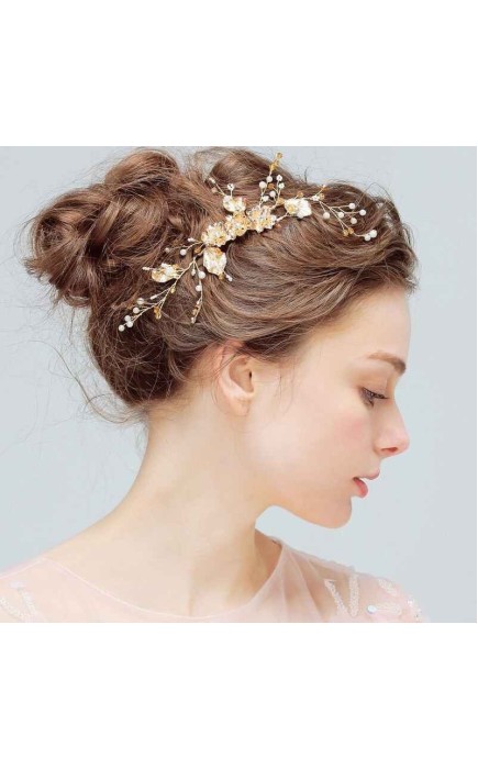 Combs & Barrettes/Headpiece Beautiful With Pearl/Crystal