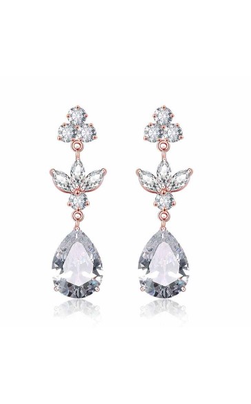 Ladies' Beautiful Alloy With Irregular Cubic Zirconia Earrings