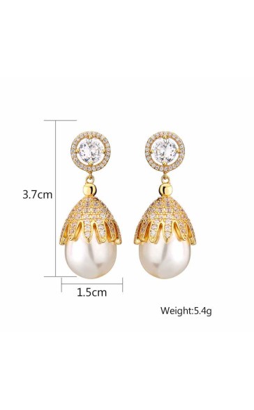 Ladies'/Couples' Elegant/Beautiful/Fashionable/Classic/Simple Alloy With Oval Pearl Earrings
