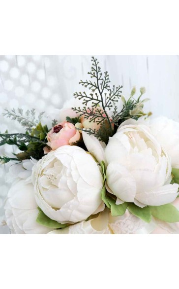 Round Silk Flower Bridesmaid Bouquets -