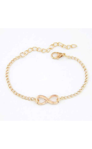 Ladies' Fashionable Alloy With Irregular Rhinestone Bracelets