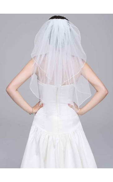 Two-tier Pencil Edge Elbow Bridal Veils